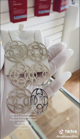 sapling and flint jewelry business on tiktok